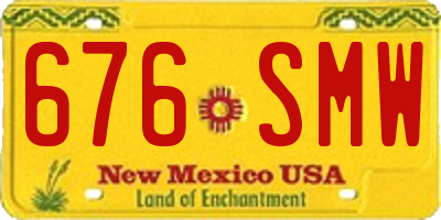 NM license plate 676SMW