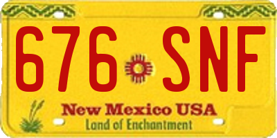 NM license plate 676SNF