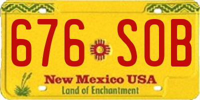 NM license plate 676SOB
