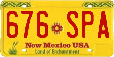NM license plate 676SPA
