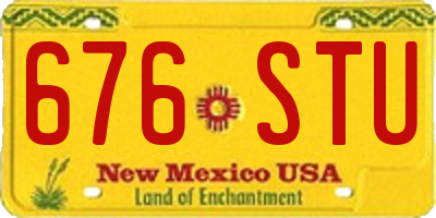 NM license plate 676STU