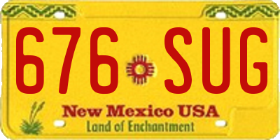 NM license plate 676SUG
