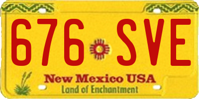 NM license plate 676SVE