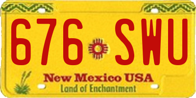 NM license plate 676SWU