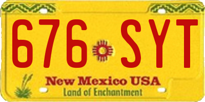 NM license plate 676SYT