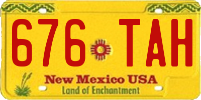 NM license plate 676TAH