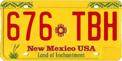 NM license plate 676TBH