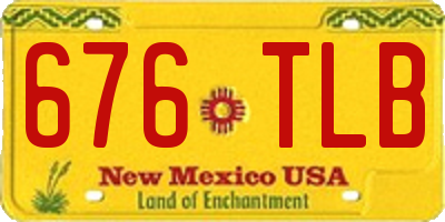 NM license plate 676TLB