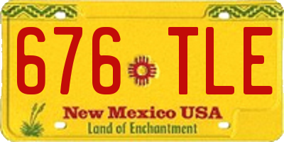 NM license plate 676TLE
