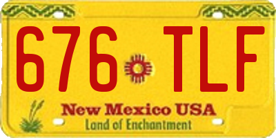 NM license plate 676TLF