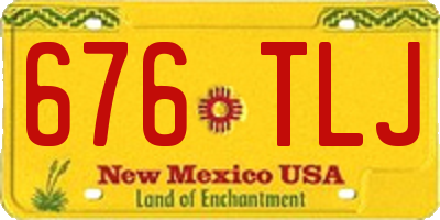 NM license plate 676TLJ