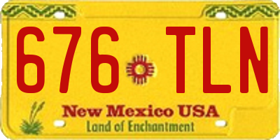 NM license plate 676TLN