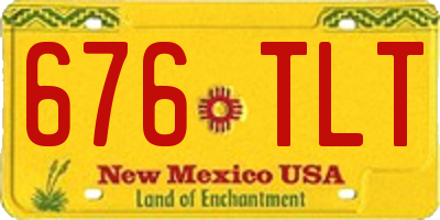 NM license plate 676TLT