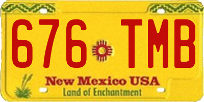 NM license plate 676TMB