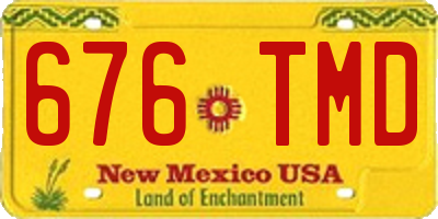 NM license plate 676TMD