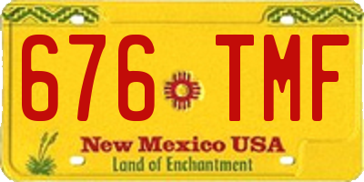 NM license plate 676TMF
