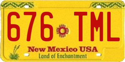 NM license plate 676TML