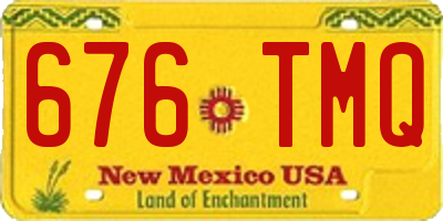 NM license plate 676TMQ