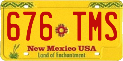 NM license plate 676TMS