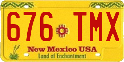 NM license plate 676TMX