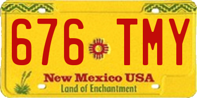 NM license plate 676TMY