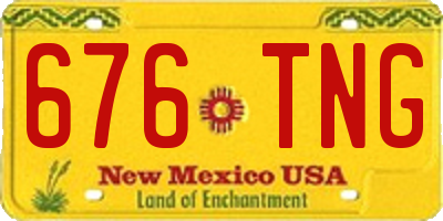 NM license plate 676TNG