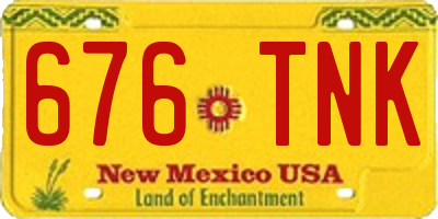 NM license plate 676TNK