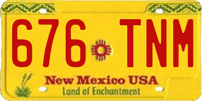 NM license plate 676TNM