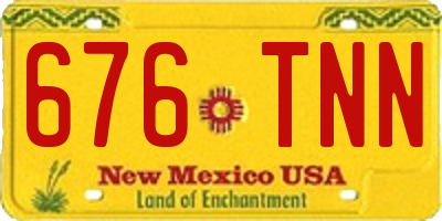 NM license plate 676TNN