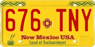 NM license plate 676TNY