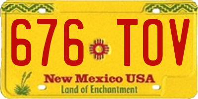 NM license plate 676TOV