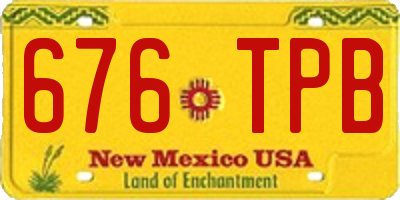 NM license plate 676TPB