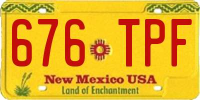 NM license plate 676TPF