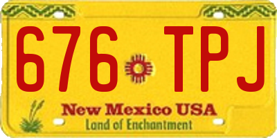 NM license plate 676TPJ