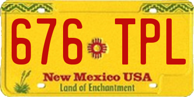 NM license plate 676TPL
