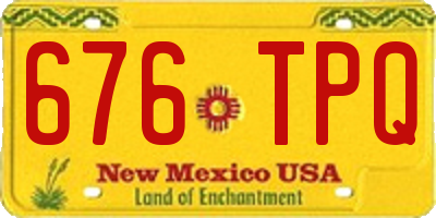 NM license plate 676TPQ