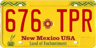 NM license plate 676TPR