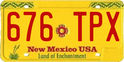 NM license plate 676TPX