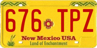 NM license plate 676TPZ