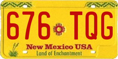 NM license plate 676TQG