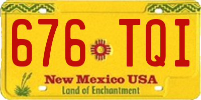 NM license plate 676TQI