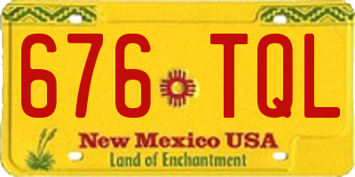 NM license plate 676TQL