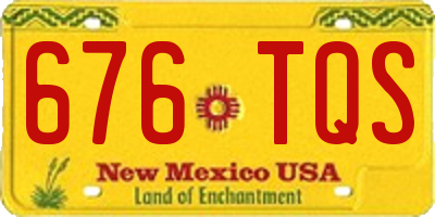 NM license plate 676TQS