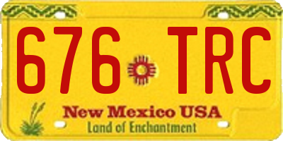 NM license plate 676TRC