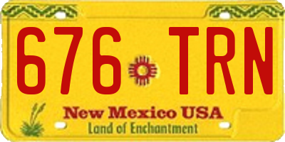 NM license plate 676TRN