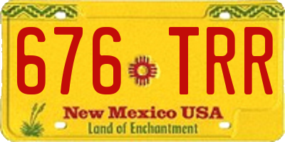 NM license plate 676TRR