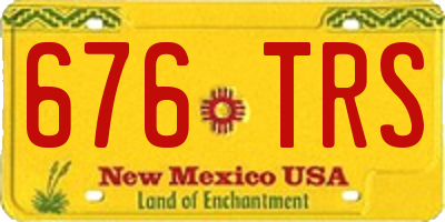 NM license plate 676TRS