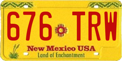 NM license plate 676TRW