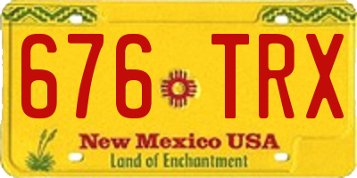 NM license plate 676TRX
