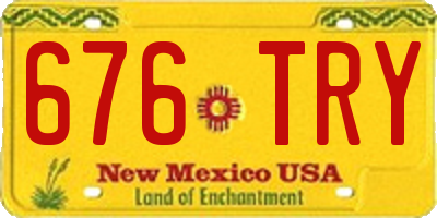NM license plate 676TRY